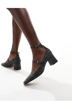 ASOS Sheldon mary jane mid block heeled shoes in