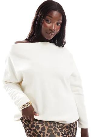 ASOS ASOS DESIGN Curve supersoft slouchy one shoulder jumper in