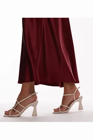 Topshop Wide Fit Gracy strappy block heeled sandals in