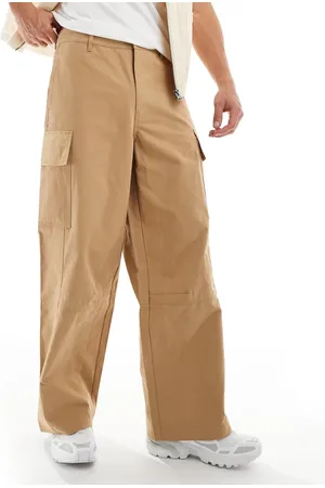 ASOS Loose fit cargo pants with seam detail in -Brown