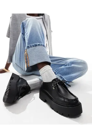 ASOS Marley lace up flat shoes in