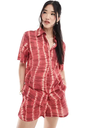 Rhythm Sahara tie dye short sleeve beach shirt in (part of a set)