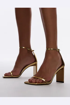 Topshop Gus 2 part barely there heeled sandals in