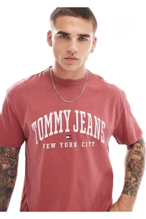 Tommy Hilfiger Varsity logo t-shirt in washed red