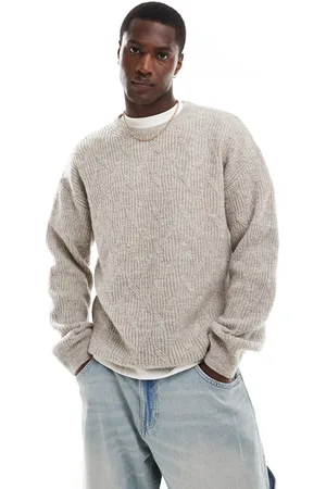 New Look Textured crew jumper in -Neutral