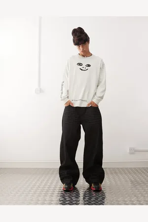 Cheap Monday Looser baggy jeans in black rinse wash