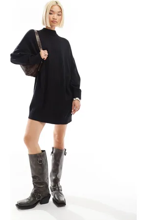 Monki Oversized knitted mini dress in
