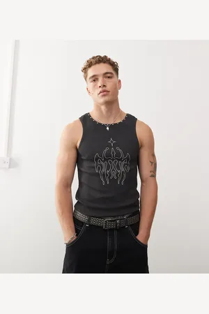 COLLUSION Studded singlet in muscle fit