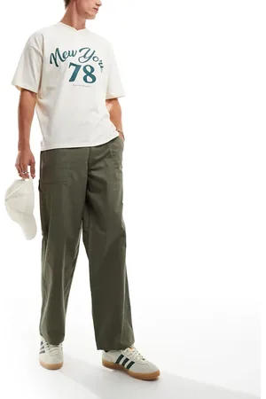 New Look Relaxed carpenter pants in -Green
