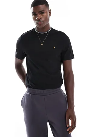 Farah Alvin tipped cotton t-shirt in