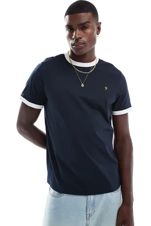 Farah Groves ringer cotton t-shirt in