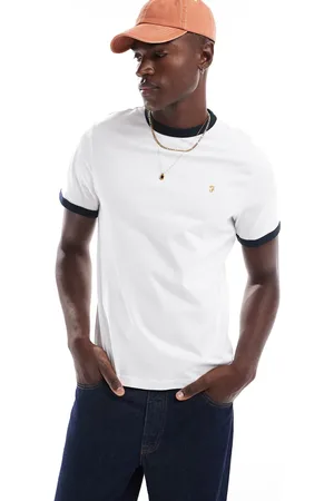Farah Groves ringer cotton t-shirt in