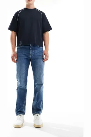 Pull&Bear Straight vintage jeans in mid blue