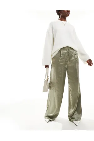Y.A.S Y.A.S wide leg pants in green