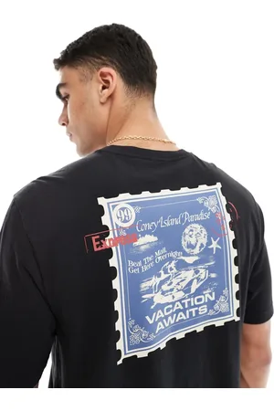 Coney Island Picnic Stamp graphic t-shirt in washed