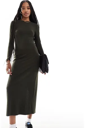ONLY Ribbed maxi dress in