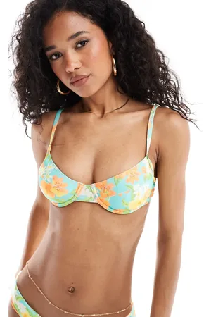 Kulani Kinis X Lexi Hidalgo ditsy underwire bikini top in sunkissed soul