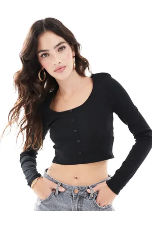 ONLY Long sleeve button through top in