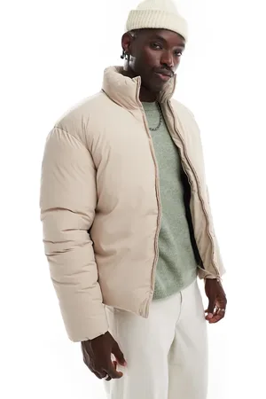 ADPT. Cropped puffer jacket in beige-Neutral