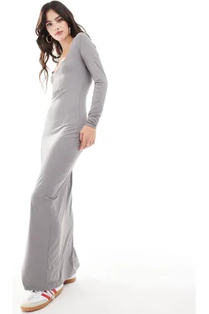ONLY Slinky seamless maxi dress in light