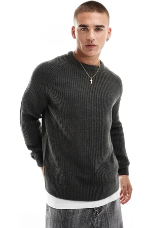 New Look Fisherman crew neck jumper in