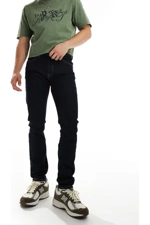 Lee Luke slim tapered jeans in dark rinse wash-Navy