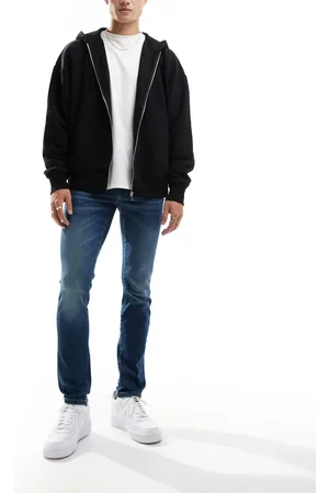 Only & Sons Loom slim fit jeans in mid blue wash