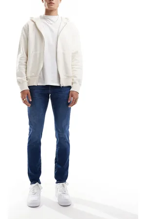 Only & Sons Loom slim fit jeans in washed indigo-Navy