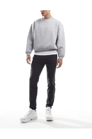 Only & Sons Tapered fit belted cargo pants in dark grey