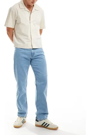 JJ Ryan straight jeans in mid blue wash