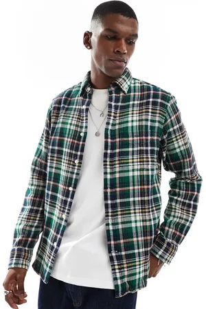 GANT Waffle check shirt in green
