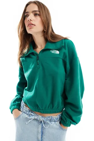 The North Face Glacier 1/2 zip oversized fleece in green