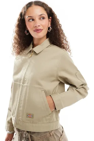 Dickies Unlined cropped Eisenhower jacket in beige-Green