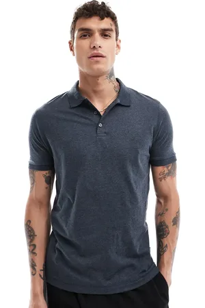 French Connection French Connection short sleeve polo shirt in navy