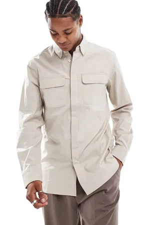 French Connection French Connection shirt with double breast pockets in -Neutral