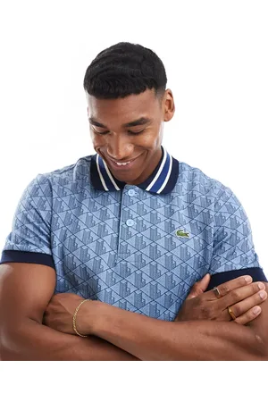 Lacoste Monogram polo shirt in blue