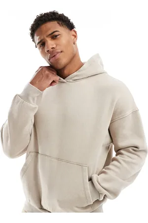 ADPT. Oversized acid wash hoodie in -Neutral