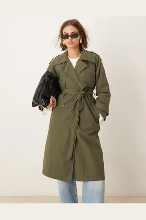 Abercrombie & Fitch Trench coat in green