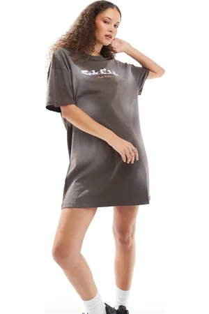 COLLUSION Washed graphic t-shirt dress in