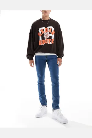 JJ Luke slim fit jeans in mid blue wash