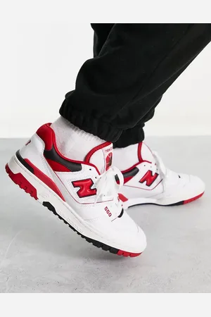 New Balance 550 sneakers in with burgundy detail