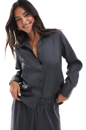 ONLY Long sleeve shirt in dark melange (part of a set)