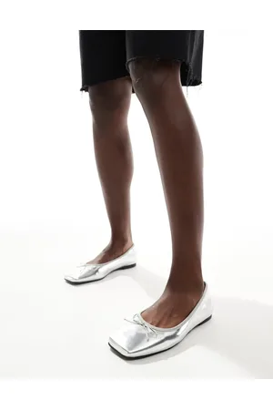 ASOS Luca square toe ballet flats in