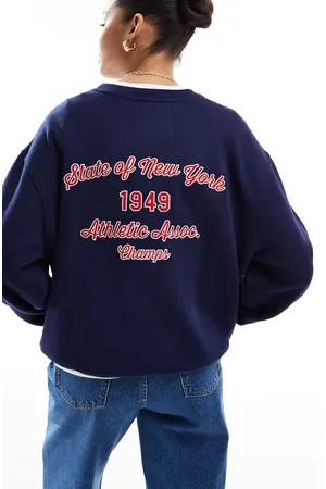 GANT Logo sweatshirt with back print in navy