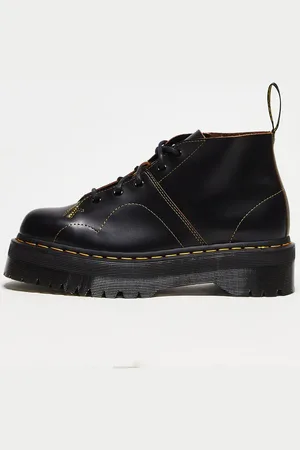 Dr. Martens Unisex Church Quad 5 eye boots in vintage smooth leather