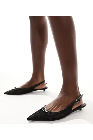 ASOS Lire slingback mesh ballet shoes in