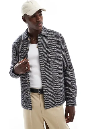 Farah Davies chevron overshirt in