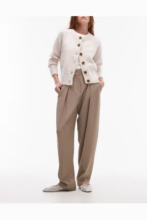 & OTHER STORIES Tailored tapered leg pants with front pleat detail in -Neutral