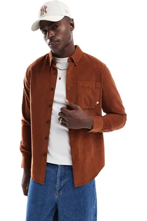 Farah Spencer cord long sleeve shirt in