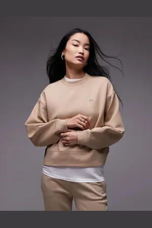 Lacoste Active logo crew neck sweatshirt in -Neutral